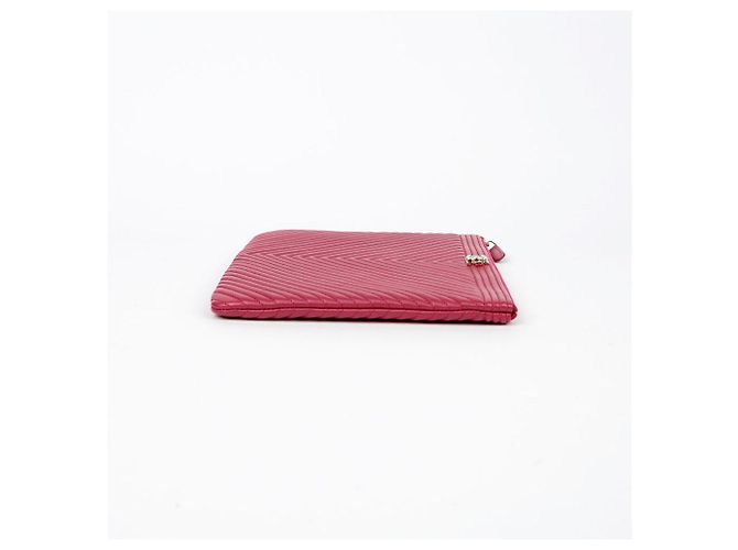 Chanel Clutch Medio Chevron Boy Rosso - vista 5
