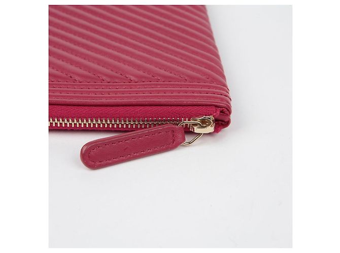 Chanel Clutch Medio Chevron Boy Rosso - vista 8