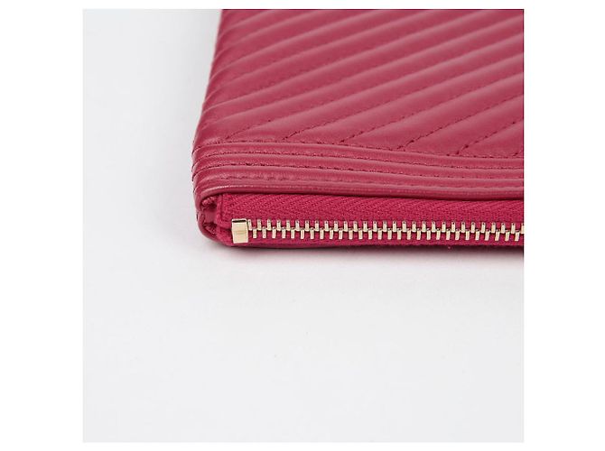 Chanel Clutch Medio Chevron Boy Rosso - vista 9