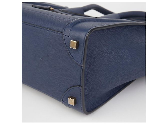 Luggage Céline Borsa Micro Tote da Viaggio Blu - vista 11
