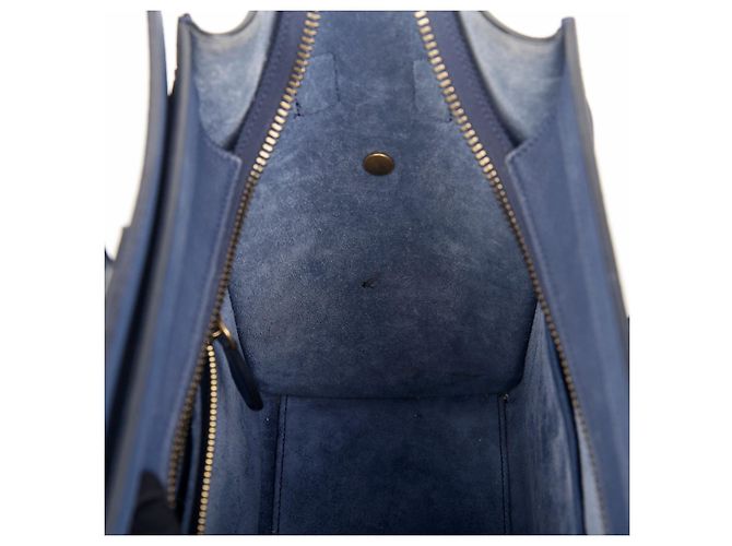 Luggage Céline Borsa Micro Tote da Viaggio Blu - vista 14