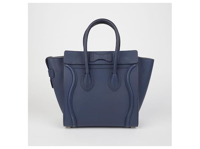 Luggage Céline Borsa Micro Tote da Viaggio Blu - vista 4