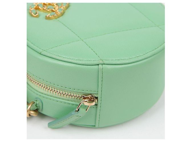Chanel Borsa a tracolla incrociata mini catena rotonda Verde - vista 7