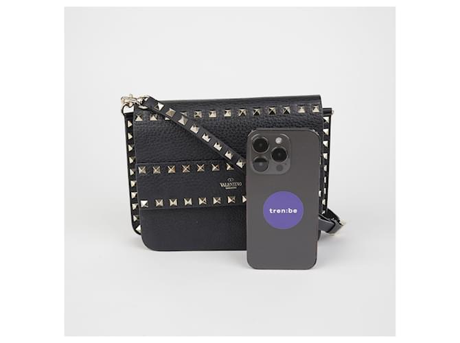 Valentino Borsa a Spalla Rockstud Nero - vista 8