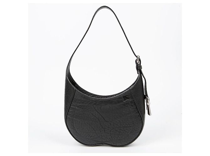 Burberry Borsa a Spalla Piccola a Scacchi Nero - vista 2