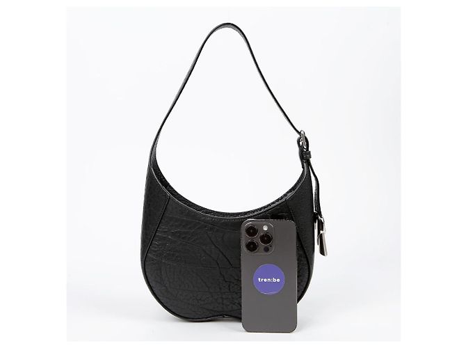 Burberry Borsa a Spalla Piccola a Scacchi Nero - vista 7
