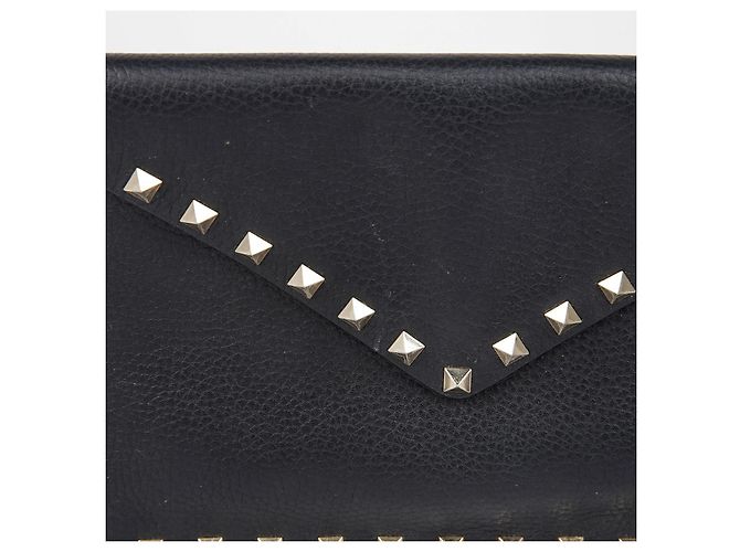 Valentino Clutch con tracolla Rockstud Nero - vista 2