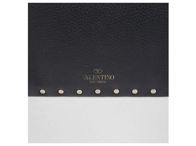 Valentino Clutch con tracolla Rockstud Nero - vista 4
