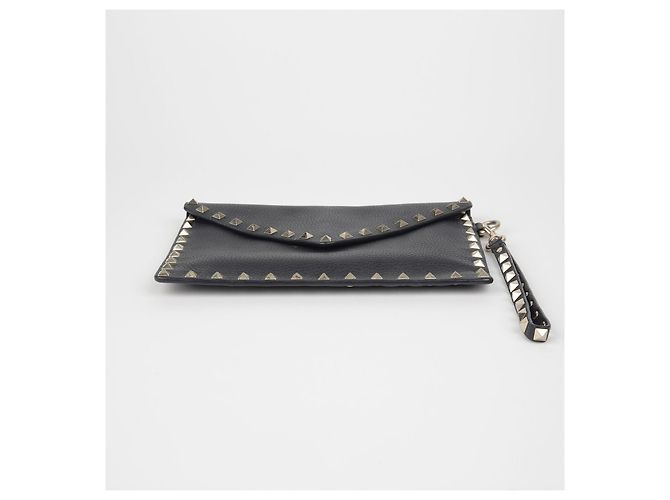 Valentino Clutch con tracolla Rockstud Nero - vista 6