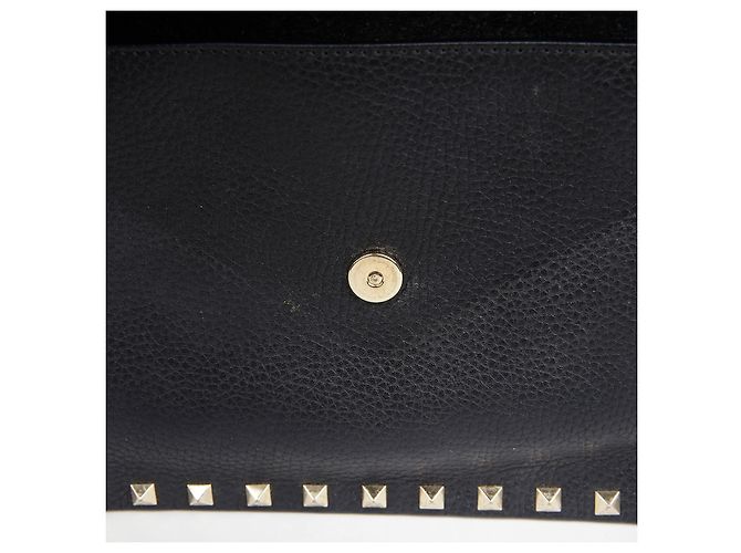 Valentino Clutch con tracolla Rockstud Nero - vista 9
