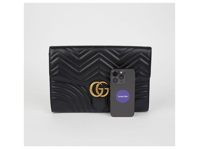 Gucci Clutch GG Marmont Nero - vista 11