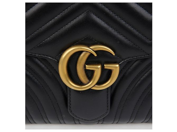 Gucci Clutch GG Marmont Nero - vista 3