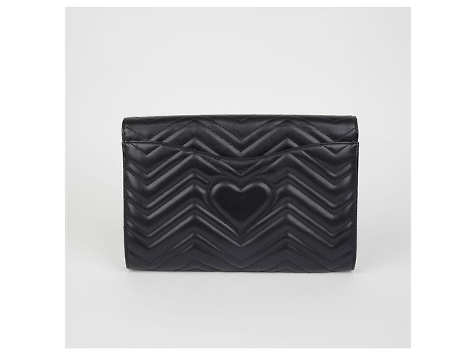Gucci Clutch GG Marmont Nero - vista 5