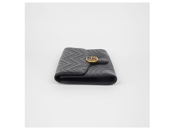 Gucci Clutch GG Marmont Nero - vista 6