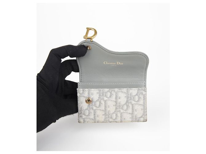 Saddle Dior Kartenhalter mit schräger Klappe Braun - Ansicht 11