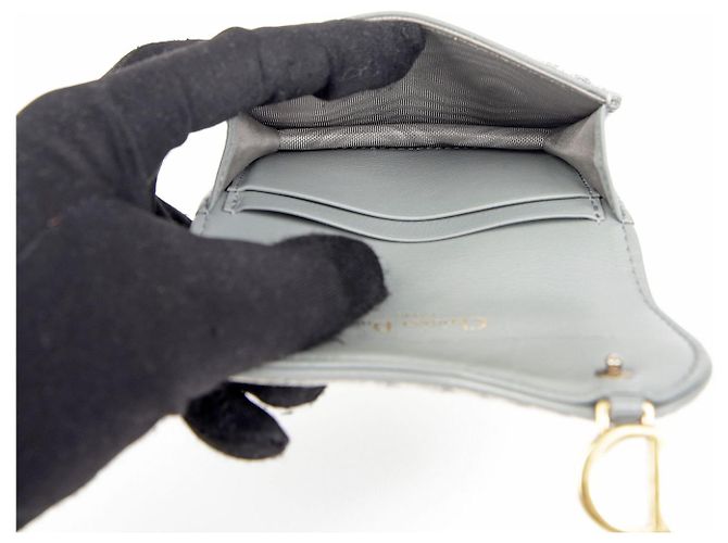 Saddle Dior Kartenhalter mit schräger Klappe Braun - Ansicht 12