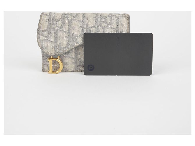 Saddle Dior Kartenhalter mit schräger Klappe Braun - Ansicht 13