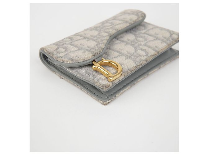 Saddle Dior Kartenhalter mit schräger Klappe Braun - Ansicht 7