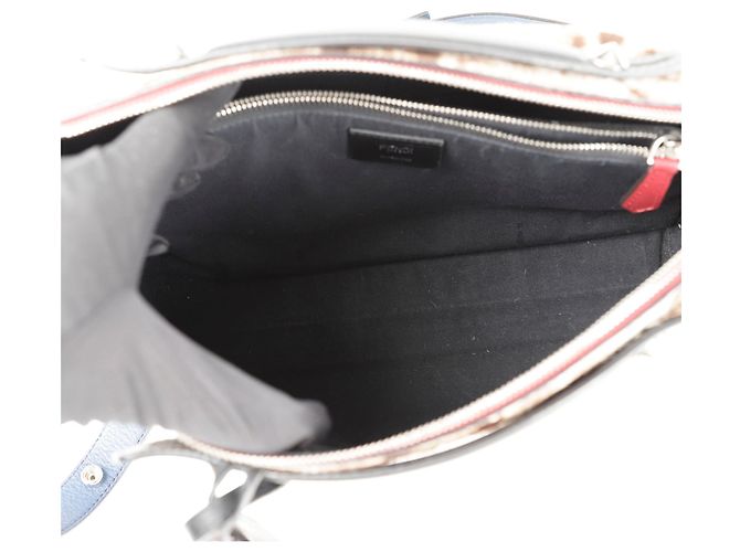 Fendi Borsa a Spalla Leopard by the Way Bianco - vista 14