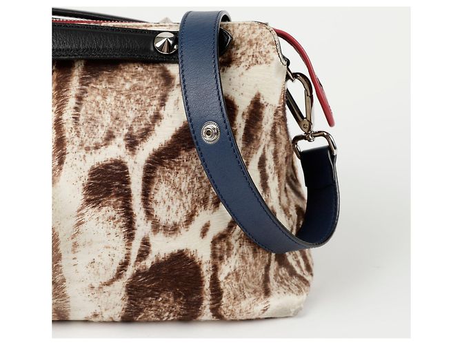 Fendi Borsa a Spalla Leopard by the Way Bianco - vista 3