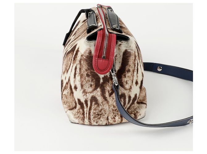 Fendi Borsa a Spalla Leopard by the Way Bianco - vista 4