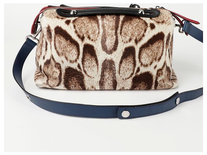Fendi Borsa a Spalla Leopard by the Way Bianco - vista 5
