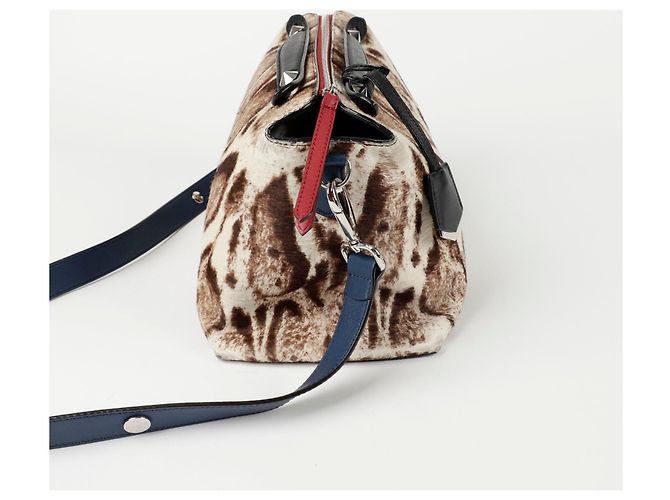 Fendi Borsa a Spalla Leopard by the Way Bianco - vista 6