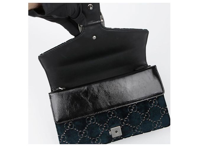 Gucci Borsa a Spalla con Catena Dionysus Small Blu - vista 9