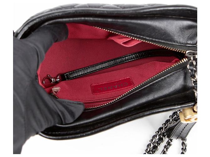 Chanel Borsa hobo a tracolla Gabrielle Small Nero - vista 10