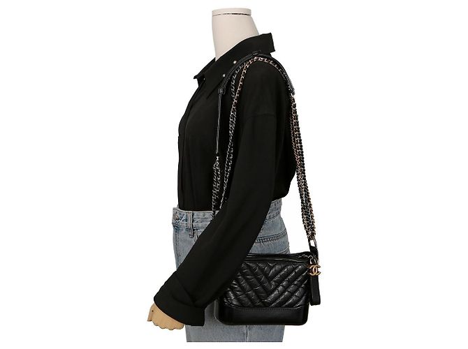 Chanel Borsa hobo a tracolla Gabrielle Small Nero - vista 11