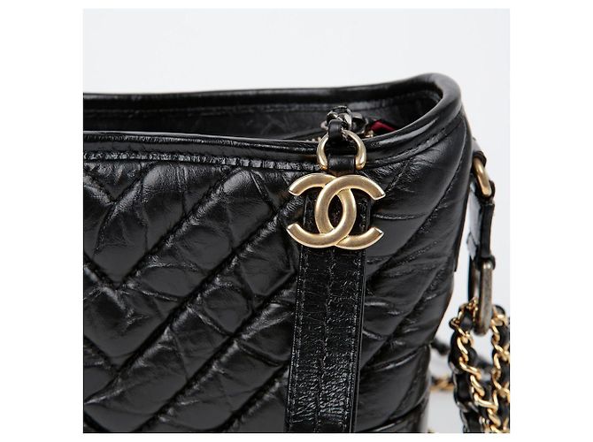 Chanel Borsa hobo a tracolla Gabrielle Small Nero - vista 3