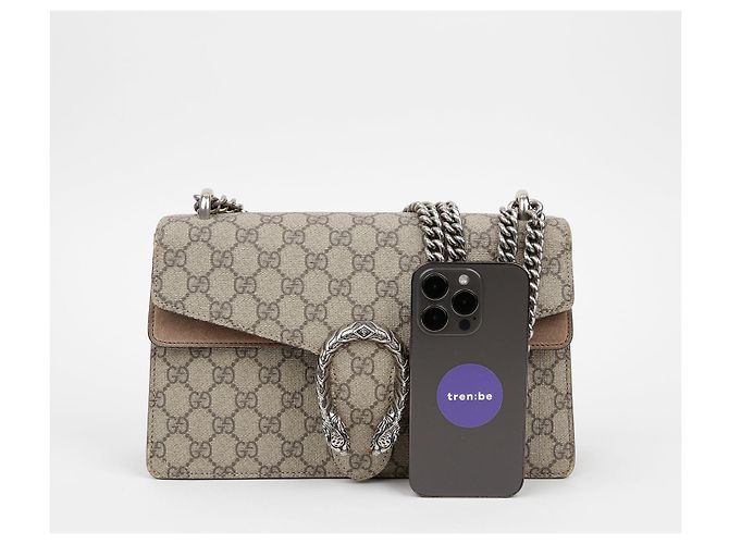 Gucci Bolsa de Ombro com Corrente Dionysus Small Marrom - vista 10