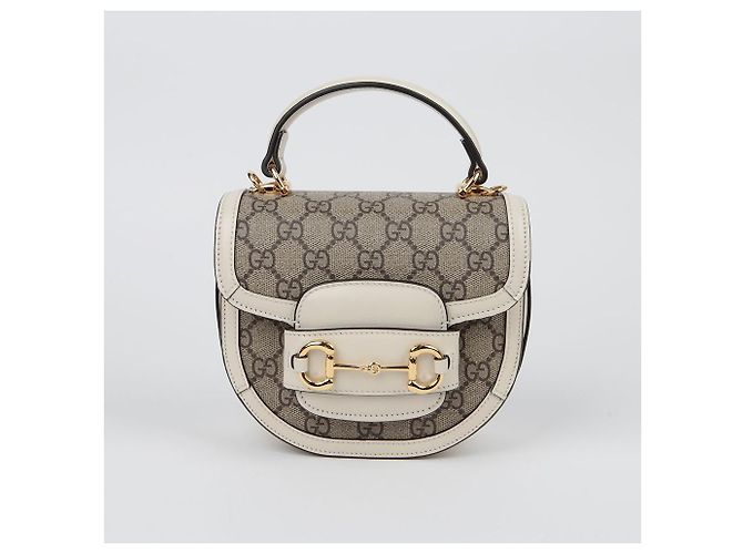 Gucci Borsa mini a manico superiore Horsebit Bianco - vista 2