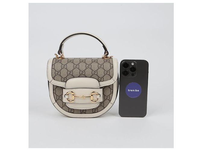 Gucci Borsa mini a manico superiore Horsebit Bianco - vista 7
