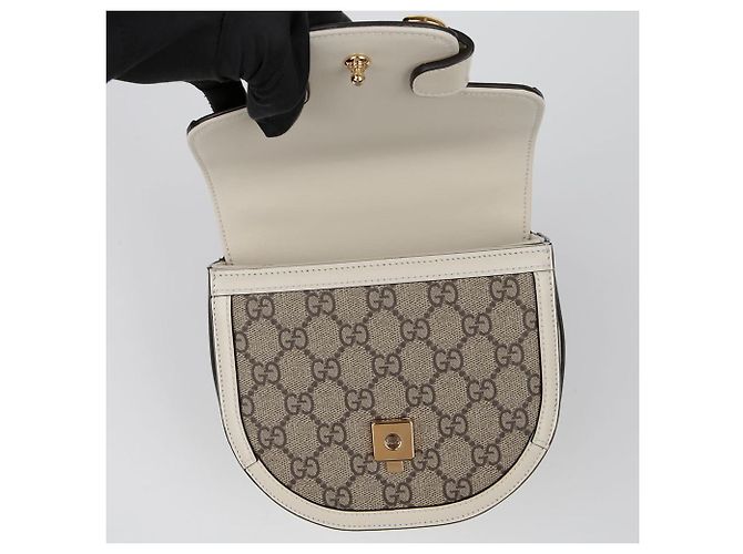 Gucci Borsa mini a manico superiore Horsebit Bianco - vista 8