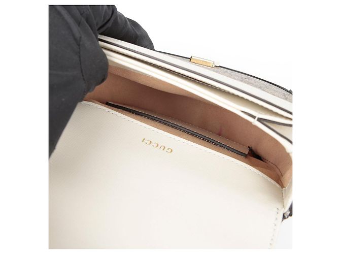 Gucci Borsa mini a manico superiore Horsebit Bianco - vista 9