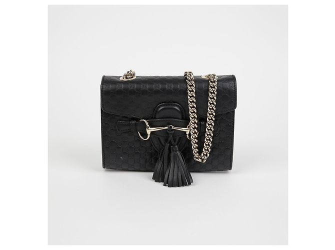 Gucci Borsa a tracolla mini catena Emily Nero - vista 2