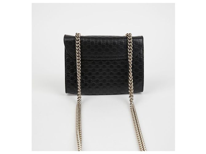 Gucci Borsa a tracolla mini catena Emily Nero - vista 3