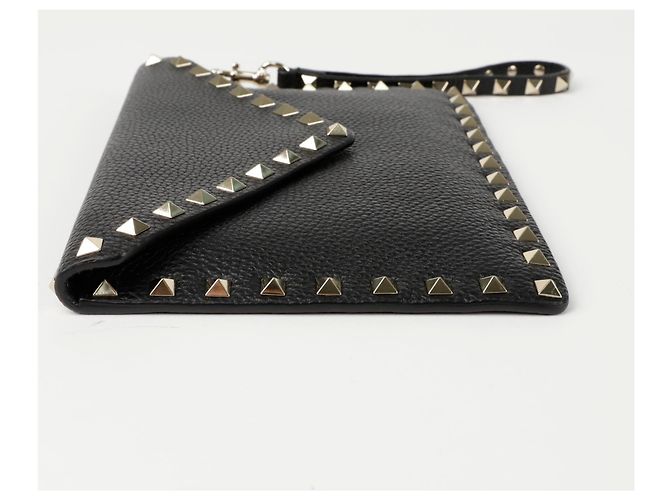 Valentino Pochette Rockstud Negro - vista 4