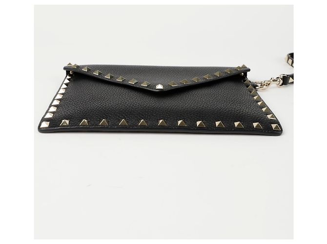 Valentino Pochette Rockstud Negro - vista 5