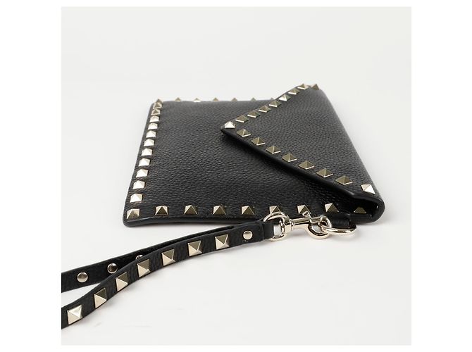 Valentino Pochette Rockstud Negro - vista 6