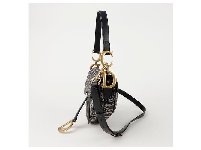 Saddle Dior Borsa a tracolla con cinturino da sella Blu - vista 3