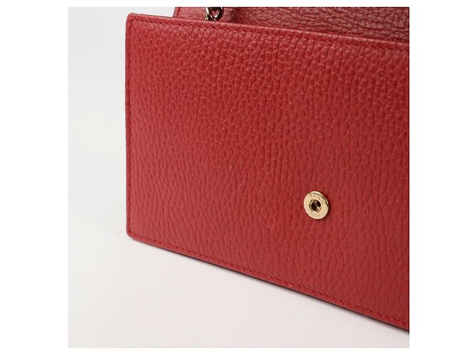 Gucci Roter Mini-Leder-Wallet mit Kette - Ansicht 7