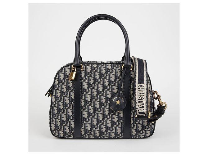 Dior Große Bowling-Tote-Umhängetasche Devive Blau - Ansicht 2