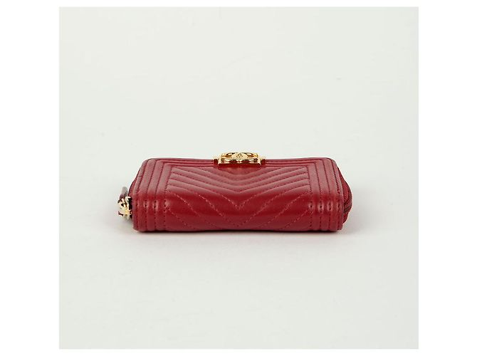 Chanel Boy Zip Kartenetui Rot - Ansicht 6