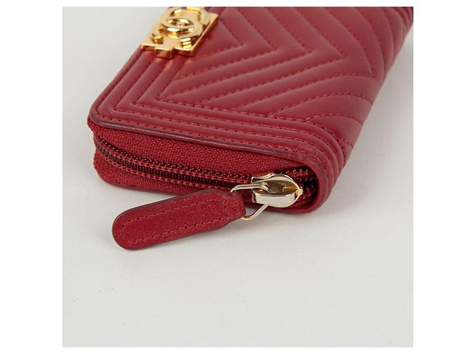 Chanel Boy Zip Kartenetui Rot - Ansicht 8