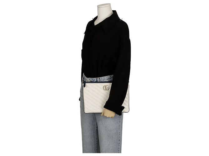 Gucci Clutch GG Marmont Bianco - vista 9