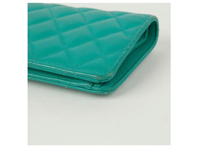 Chanel Cartera Larga Clásica Timeless de Caviar Azul - vista 7