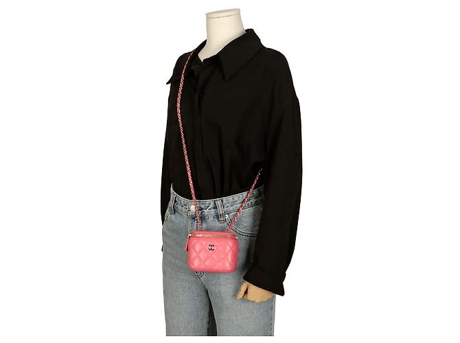 Chanel Borsa a tracolla mini cosmetica Vanity Rosa - vista 11