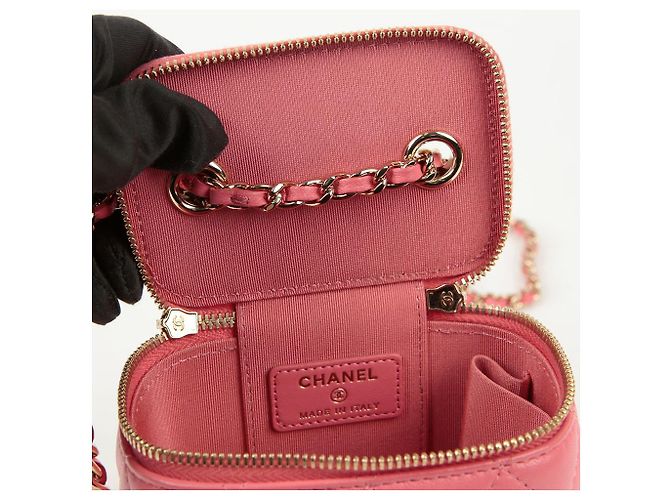 Chanel Borsa a tracolla mini cosmetica Vanity Rosa - vista 9